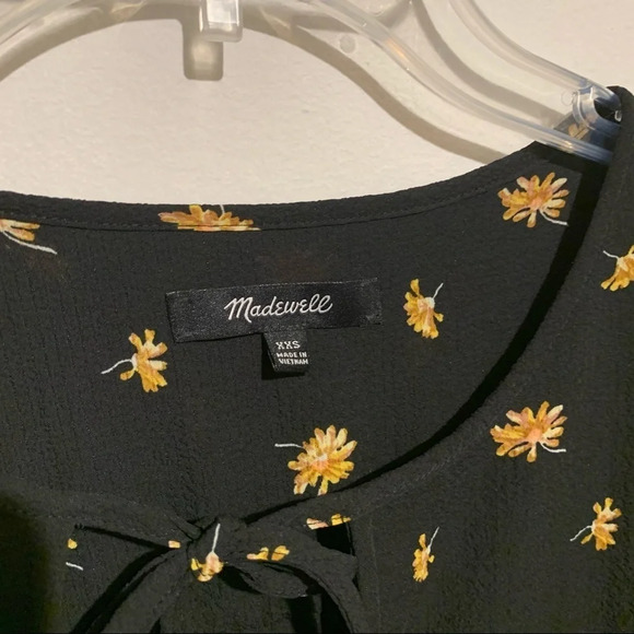 Madewell Tie-Waist Mini Dress in French Daisies size XS - Picture 4 of 7